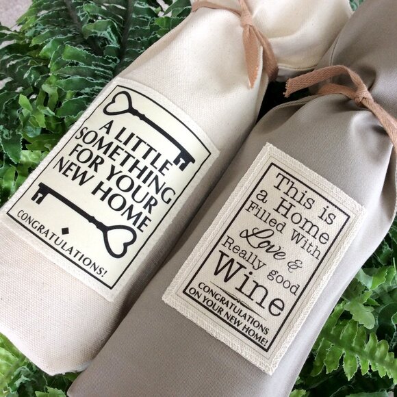 REAL ESTATE REALTOR Set of 10 Wine Gift Bags for Baskets Closing Gift, New Home - Picture 3 of 5